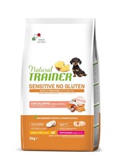 Natural Trainer Sensitive No Gluten Cibo per Cani Puppy&Junior con Salmone 2kg
