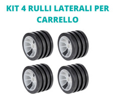 KIT 4 RULLI LATERALI PER CARRELLO 105X75MM BARCA GOMMONE RULLO LATERALE 