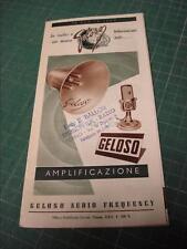 CATALOGO BROCURE GELOSO AMPLIFICATORE MICROFONO GIRADISCHI RADIO VALVOLA 1954