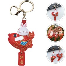  Keeechain Statue di coniglio Adorabile portachiavi per animali adorabile