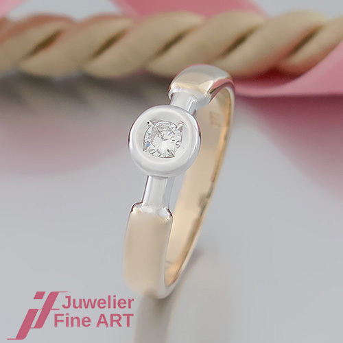 Anello solitario con 1 - -,