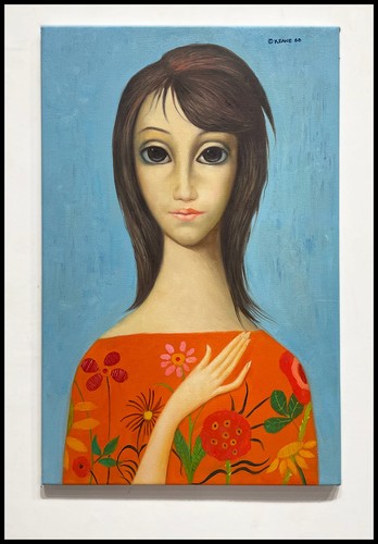 Quadro keane lady in blusa - keane,