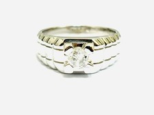 Anello solitario da uomo con