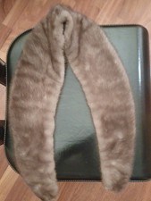 Collo Di Vera Pelliccia Di Visone Grigio Vintage Anni '60