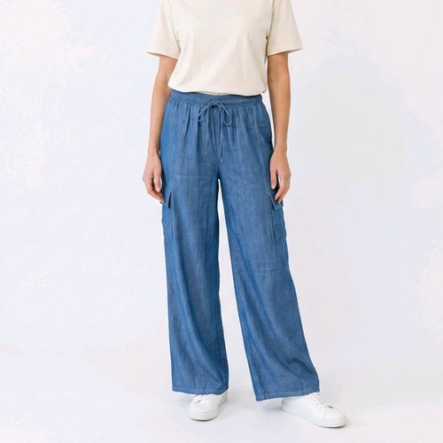 Pantalone donna gamba larga