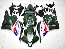 Kit carene carrozzeria stampo iniezione ABS verde militare per CBR600RR 2009-2012