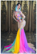 Costume abito arcobaleno
