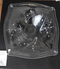 Vassoio centrotavola in cristallo certificato lavorato a mano. Made in Italy 