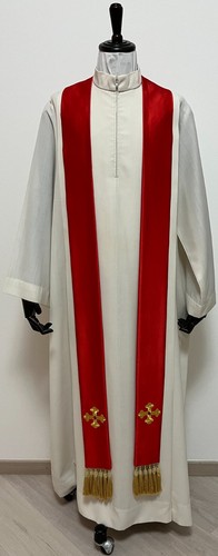 Stola raso rosso semplice - , (34)