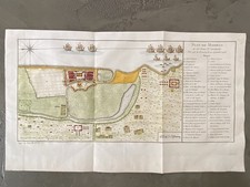 ANTICA E PREZIOSA MAPPA GEOGRAFICA PLAN DE MADRAS DI BELLIN E PREVOST