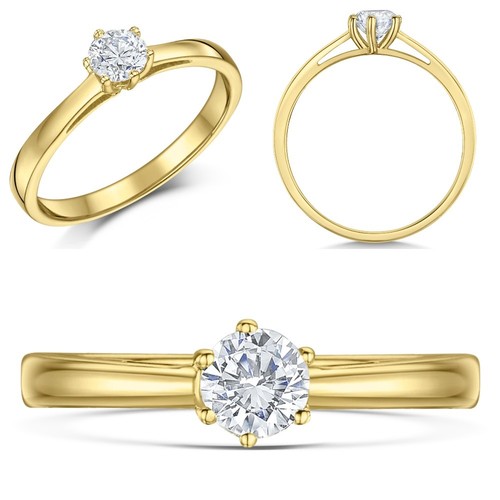 9ct oro giallo fidanzamento - 9ct,