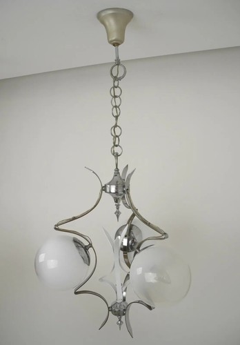 Lampadario acciaio vintage 60 - acciaio,