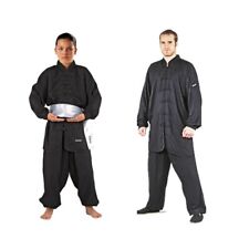 Kimono UNIFORME 100% SATIN KUNG FU SUIT WUSHU Divisa Wing Chun Shaolin cinese