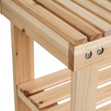 Scarpiera Panca con Seduta in Legno 71x26x45cm Porta Scarpe su 3 livelli 3306