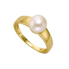 Anello Fascination Perl oro giallo 375 perla coltivata d'acqua dolce bianca 7...
