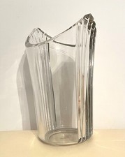 Vaso portafiori vintage in cristallo decorato Riedel Austria