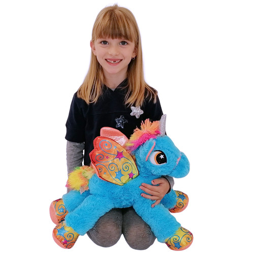 Peluche unicorno blu 50cm - peluche,