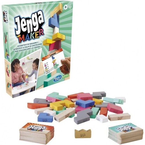 Jenga maker mattoncini legno - maker,