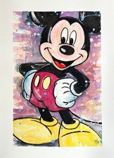 Acquerelli su carta TOPOLINO 'I'm Cool' di Milena B disegno fatto a mano POP ART
