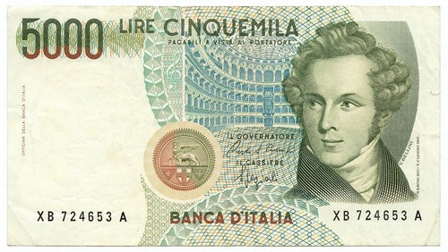 5000 lire italia vincenzo - d'italia,