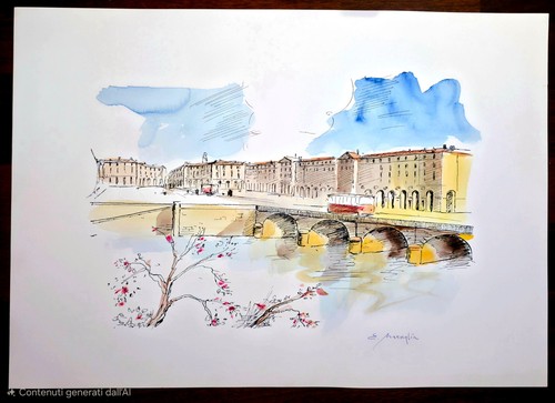 Litografia originale 50x70 - , "