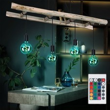 RGB LED Lampada In Legno Da