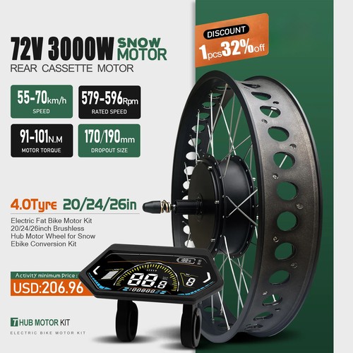 Fat bike elettrica neve 72v - elettrica,