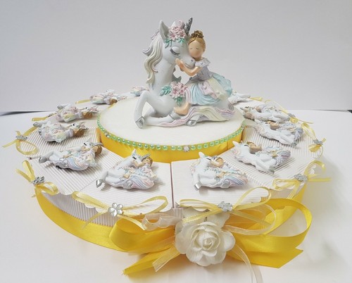 Torta bomboniera unicorno - unicorno, con