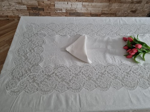 Ricca tovaglia x12 - , purissimo