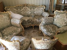 COMPLEMENTI D'ARREDO-SALOTTO MOLTO DECORATIVO-DIVANO-2 POLTRONE-2 SEDIE-anni '60