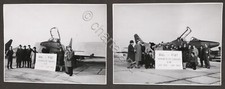 Lotto 2 fotografie acquisizione 100° aereo FIAT G 91 da Germania (NATO) - 1963