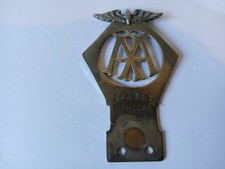 AA light car badge 1914-16. AA