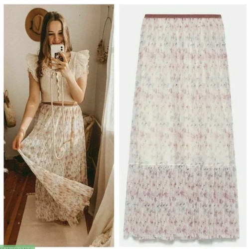 Zara donna gonna tulle - tulle, maxi