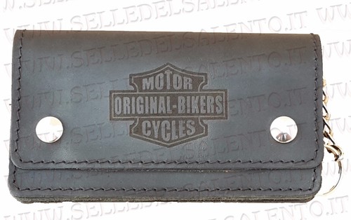 Portafoglio motociclista pelle