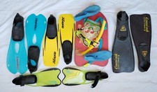 ✅ Pinne lotto 4 paia maschere tavoletta scarpette  snorkelig Adulto e bambino