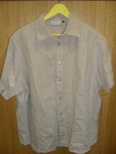 ANGELO LITRICO 100% PURO LINO CAMICIA MEZZA MANICA MADE IN ITALY