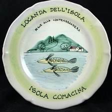 piatti del buon ricordo Isola Comacina Pesce Var Cam. Pesci Allungati 1966