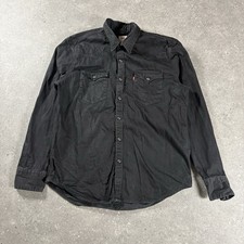 Camicia Levis uomo grande nera