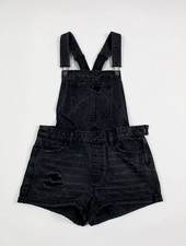 Bershka salopette shorts dungarees usato donna M W28 tg 42 jeans denim hot T7424