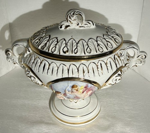 Zuppiera vintage capodimonte - zuppiera,