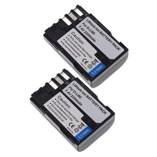 2xbatteria per pentax li90 - 2xbatteria,