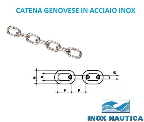 Catena genovese acciaio - in,