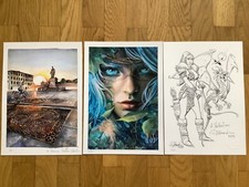 3 stupende stampe autografate