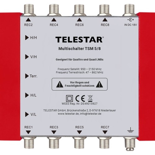 Telestar multiswitch tsm - tsm, 5/8