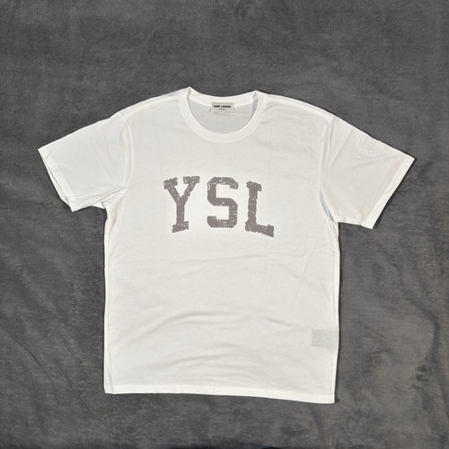 Shirt stampata ysl bianco - t-shirt,