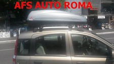 BOX AUTO PORTAPACCHI BAULE G3 KRONO 400+BARRE FIAT PANDA ANNO 2007 CON RAILS