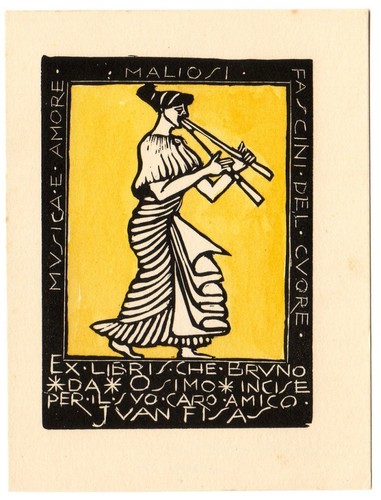 Bruno osimo exlibris für - da, osimo: