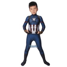 Costume cosplay Avengers Capitan America costume vestito bambino bambini Hall...