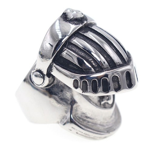 Anello guerriero elmetto ferro - anello,
