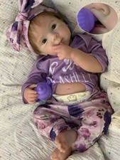 Bambola Bettie in silicone per tutto il corpo 18 pollici bambina bocca aperta con capelli radicati a mano